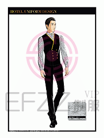 酒店西餐服務員制服設計1031