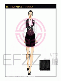 酒店西餐服務員制服設計1035