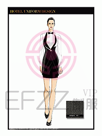 酒店西餐服務員制服設計1033