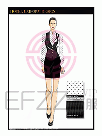 酒店西餐服務員制服設計1036