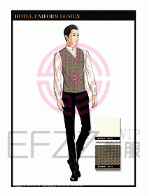 酒店西餐服務員制服設計1042