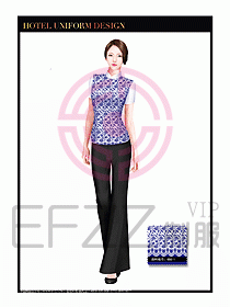酒店中餐服務員制服設計1495