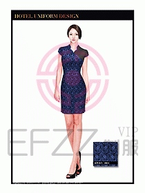 酒店中餐服務員制服設計1500