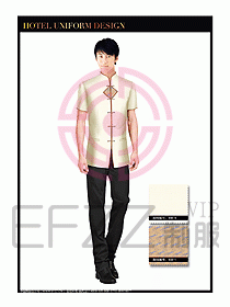 酒店中餐服務員制服設計1498