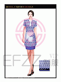 酒店中餐服務員制服設計1503