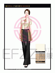 酒店中餐服務(wù)員制服設(shè)計(jì)1513