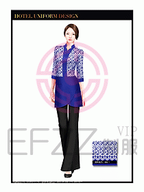 酒店中餐服務員制服設計1515