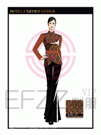 酒店中餐服務員制服設計1528