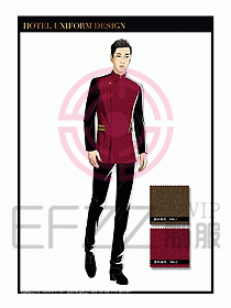 酒店中餐服務員制服設計1532