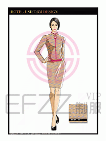 酒店中餐服務(wù)員制服設(shè)計1534