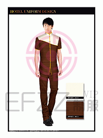 酒店中餐服務員制服設計1543
