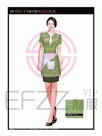 酒店中餐服務員制服設計1549