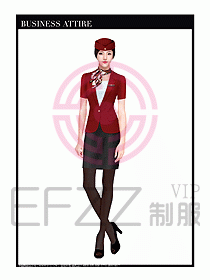 職業裝空姐服制服設計圖662