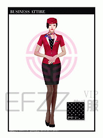 職業裝空姐服制服設計圖682