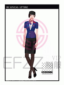 職業裝空姐服制服設計圖696