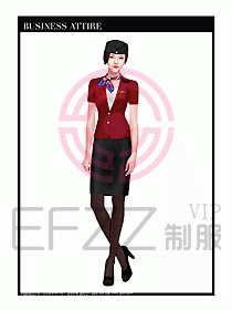 職業裝空姐服制服設計圖698