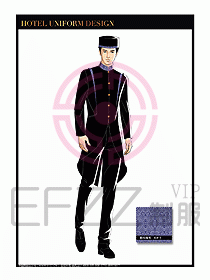 酒店門童保安行李生制服設計1006