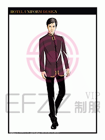 酒店中餐服務員制服設計1575