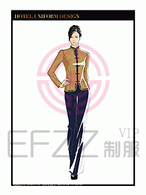 酒店中餐服務員制服設計1576