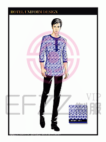 酒店中餐服務員制服設計1583