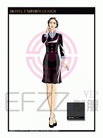 酒店中餐服務員制服設計1588
