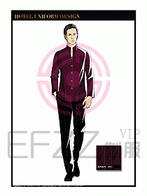 酒店中餐服務員制服設計1586