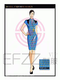 酒店中餐服務員制服設計1597