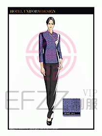 酒店中餐服務(wù)員制服設(shè)計(jì)1602