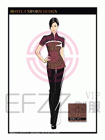 酒店中餐服務員制服設計1605