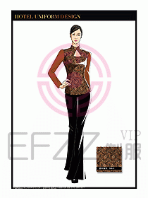 酒店中餐服務員制服設計1614
