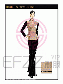 酒店中餐服務員制服設計1615