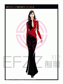 酒店制服西餐咨客服裝設計442