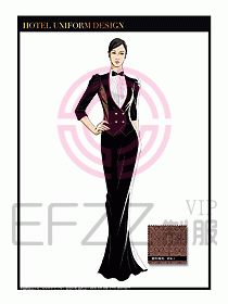 酒店制服西餐咨客服裝設(shè)計448