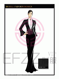 酒店制服西餐咨客服裝設計450