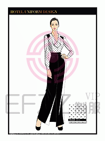 酒店制服西餐咨客服裝設計453