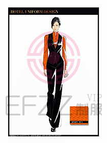酒店制服西餐咨客服裝設計456