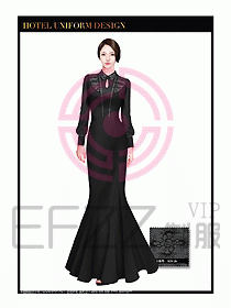 酒店制服西餐咨客服裝設計460