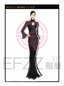 酒店制服西餐咨客服裝設計478
