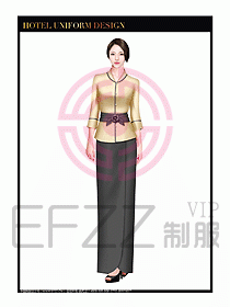 水療SPA咨客迎賓制服設計338