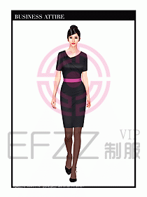 職業(yè)裝空姐服制服設(shè)計(jì)圖769