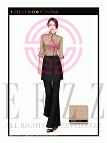 酒店中餐服務員制服設計1631