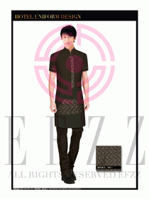 酒店中餐服務員制服設計1633