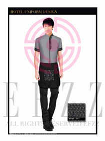 酒店中餐服務員制服設計1635