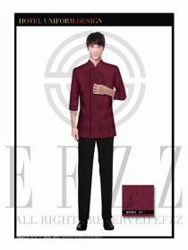 酒店中餐服務員制服設計1645