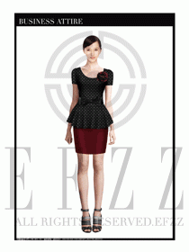 女職業裝夏裝連衣裙設計383