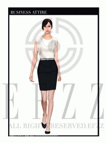 女職業(yè)裝夏裝連衣裙設(shè)計396