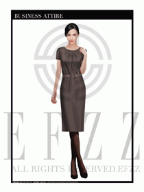 女職業裝夏裝連衣裙設計380