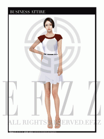 女職業(yè)裝夏裝連衣裙設計392