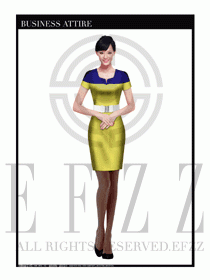 女職業(yè)裝夏裝連衣裙設(shè)計(jì)409