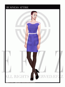 女職業(yè)裝夏裝連衣裙設(shè)計403